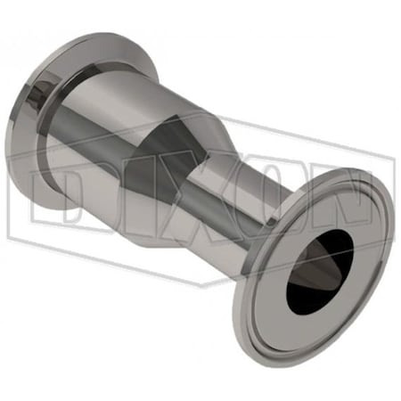 Dixon BioPharm High Purity Concentric Reducer, 1 x 1/2 in Nominal, Clamp End Style, 316L Stainless Steel 2221CBB100050F1